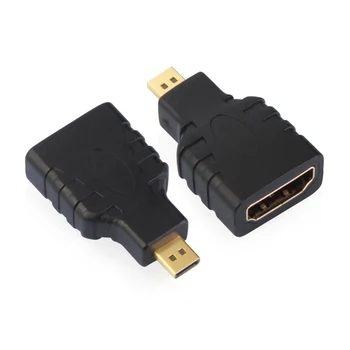 2gab Micro HDMI Male-HDMI Female Adapteri Tips D uz HDMI Savienotājs Converter Adapteri, Lai Tālruni XT800 mb810 HTC P990 XT720