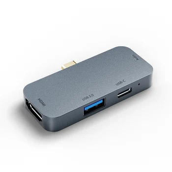 Tipa-c HDMI Hub USB3.0 Alumīnija Sakausējuma Portatīvo par Peli, Klaviatūru Office H-labākais