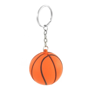 Oranži Melnās Basketbola Formas, Sporta Stresa Bumbu Saites Ķēdes Atslēgu Gredzens