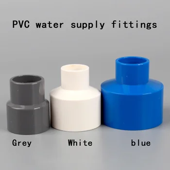 Reduktoru Kopīgu PVC ūdens piegādes piederumiem Montāža Samazinot Taisnām Kontaktdakšām Dārza Ūdens Cauruļu Savienotājs PVC Cauruļu Veidgabali 1 Gab.