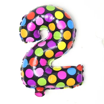 1psc/16inch Multicolor Vilnis Punkti Digitālo Balonu Dzimšanas dienas svinības, Kāzu Jauno Gadu Apdare Digitālo Folija Baloni globos