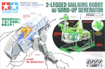 Tamiya 71121 2-Kājām Ejot Robots w/Wind-up, Ģenerators