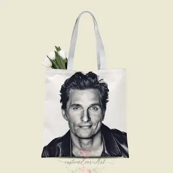 Matthew McConaughey tote soma pasūtījuma audekls tote somas sievietēm skolotāju Dzimšanas dienā, Somas Dāvanu Maisu personalizētu dāvanas