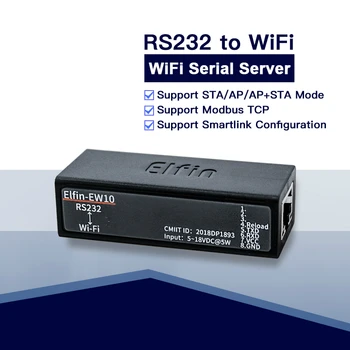 Mazākais Elfin-EW10 Bezvadu Tīkla Ierīces Modbus TPC IP Funkcija, RS232, RJ45, lai WIFI Sērijas Serveri