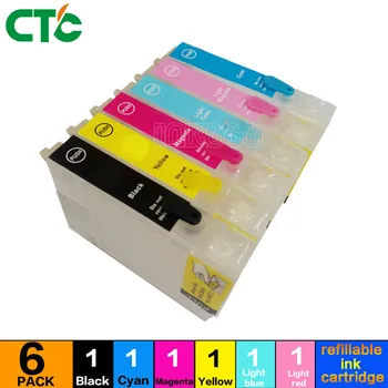 T0481 uzpildāmas tintes kasetnes Stylus Photo R200 R220 R300 R300M R320 R340 RX500 RX600 RX620 RX640 printeri ar LOKA chip