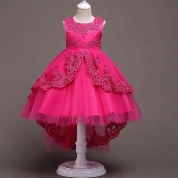 3-14T vasaras bērnu apģērbu princese kleitas izšūtu meitene mežģīņu kleita puķu meitenei, asti pettiskirt Dzimšanas dienas svinības, Banketu