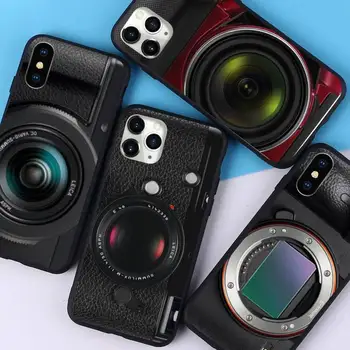 Retro Kameras modes retro Tālrunis Lietā par iPhone 11 12 pro XS MAX 8 7 6 6S Plus X 5S SE 2020. GADAM XR