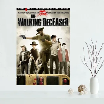 Jauku Walking Dead 06 Plakātu Pasūtījuma Audekla Plakāta Mākslas Mājas Apdare Audums Auduma Sienas Plakātu Drukas Zīda Auduma