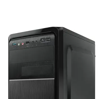 Caja ordenador TQC-4735U3C-B micro ATX + fuente 500W Negro