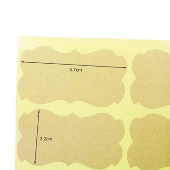 80 Gab./daudz Īpašu Formu Kraft Papīra Uzlīmi DIY Tukšas Uzlīmes Rokām gatavotas Dāvanu Kūku Cepšanas Blīvējuma Uzlīmes