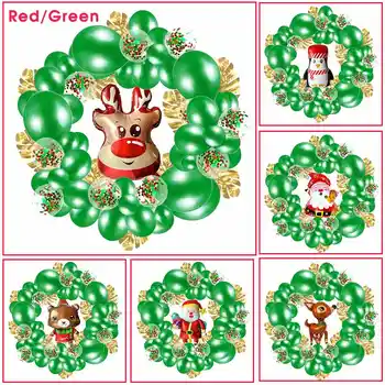 6 Tips Ziemassvētku Balonu Cute Santa Claus/Elk/Briedis/Penguin/Lācis/ Piepūšamās Karikatūra Baloni, Ziemassvētku Rotājumi