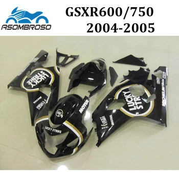 ABS Aptecētājs komplekts Suzuki GSXR750 GSXR600 2004 2005 pasūtījuma pēcpārdošanas GSXR 750 04 05 melnā veiksmi strike Pārsegi+Bezmaksas dāvanas