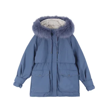 Modes sieviešu polsterēta jaka, ziemas 2020 jauna dūnu jaka vidēja garuma instrumenti vidukļa sabiezējums modes polsterēta jaka