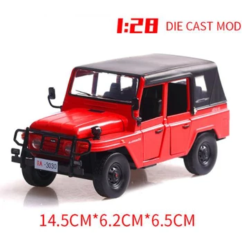 14.5 CM 1/28 Mēroga Sakausējuma Sarkanās Krāsas Jeep Automašīnu apvidus SUV Metāla Pull Atpakaļ Diecasts Transportlīdzekļu Modelis Rotaļlietas Bērniem Dāvanas Savākt
