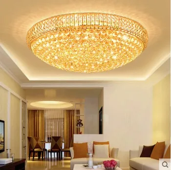 Kristāla lampas dzīvojamā istabā lampas modernās apaļa griestu lampas hotel projektēšana villa apgaismojums restorāns guļamistaba apgaismojuma armatūra
