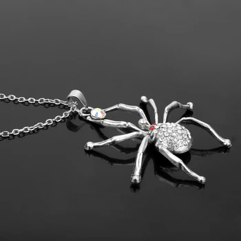 Dongsheng rotaslietas Sievietēm Piekariņi&Kaklarotas Modes Pārspīlējumiem Spider sānslīdi kaklasaite Kaklarota Rhinestones Piederumi collares