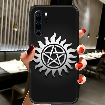 Sērija Supernatural Telefonu Gadījumā Segtu Korpusa, Lai Huawei P8 P9 P10 P20 P30 P40 Lite Pro Plus Smart Z 2019 black Šūnu Silikona