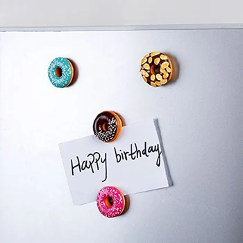 Cute Salds donut Riņķa ledusskapis ziņu magnēts, suvenīri,Simulācijas Pārtikas Magnēts Bērniem Ziņu Turētājs apdare