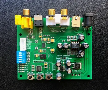 ES9038Q2M I2S IIS DSD DOP Koaksiālie Optiskās Šķiedras SPDIF Digitālais Audio DAC Dekoderi Valde