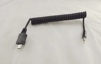 1pc Micro USB 5 Pin Male Plug 3.5 mm Stereo Vīriešu Vijumu Spirāle Adaptera Kabelis 1m