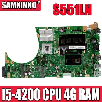 Akemy Par ASUS S551LN Laotop Mainboard S551 S551L S551LB S551LN R553L Mātesplati ar GT840/V2G I5-4200 CPU RAM 4G