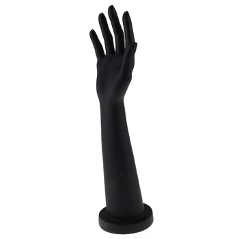 Melnās Rokas Pirkstu Gredzens, Aproce Rokassprādze Rotaslietas Cimdu Manekena Displejs Stāvēt PVC Materiālu