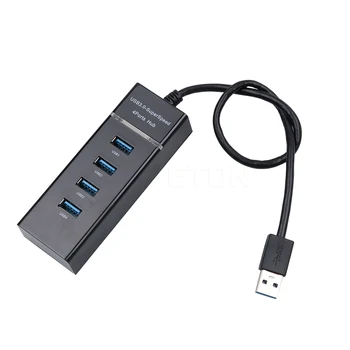 Kebidu 4 Port HUB, USB 3.0 Sadalītāja Adapteris 5Gbps USB CENTRMEZGLU, ātrgaitas par Klēpjdatoru / piezīmju Grāmatiņa / Datoru Perifēro iekārtu Piederumi