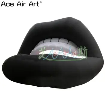 Jauns dizains milzu piepūšamo orgānu modelis ,melns piepūšamās muti ar balto zobu bāra letes pārdošanai