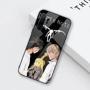 Anime Death Note Telefonu Gadījumā Rūdīta stikla Huawei Honor Mate P 9 10 20 30 8X 7.A V10 Pro Plus Lite NOVA 3E 3I 5 5I Pro