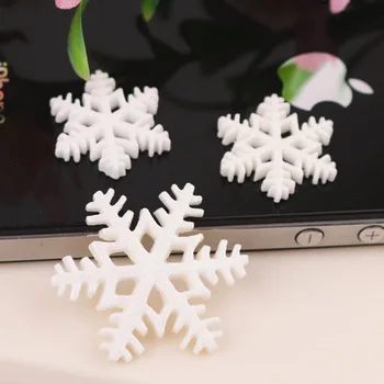 Ziemassvētku Sniegpārsliņu Mirdzums Sveķu Flatback ar Plakanu Aizmuguri Sveķu Cabochons Ziedus Meitenei Matiem Loki Ziemsvētki Koks Deco 10Pcs