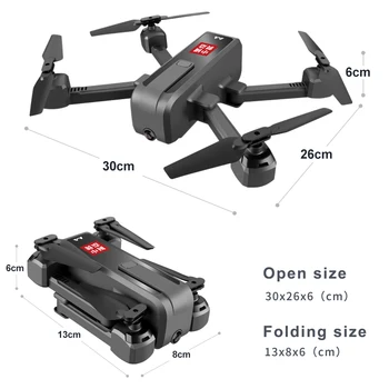 Quadcopter Ar Kameru, HD WIFI Dron Optisko Plūsmu Pozicionēšanas FPV Dūkoņa, Radio Vadāmas Rotaļlietas, Salokāma Drones Profesionālās