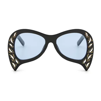Saulesbrilles Sieviešu Vintage Liels Rāmis Ieplests Vasaras Stila Zīmola Dizaina Tendences Bat Personības Apdare, Āra Saules Brilles ZA-67