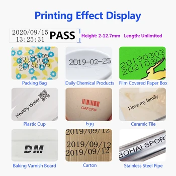 Portatīvās Tintes Printeri Rokas Printeri Tintes Kodu Printeri ar 4.3 Collu LED Ekrāns, Ātri Žāvēšanas Tintes Kasetnes Etiķeti
