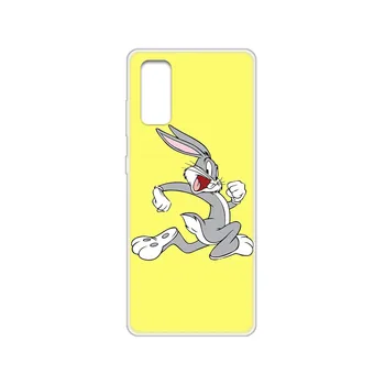Jauki truša Bugs Bunny Pārredzamu Telefonu Gadījumā segtu korpuss SamSung Galaxy S 7 8 9 10 11 20 20e 50 51 70 71 Plus Ultra Malas