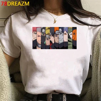 Naruto Sasuke Smieklīgi top tees t-krekls sievietēm, plus lieluma vintage balts t krekls gadījuma vasaras top estētisko