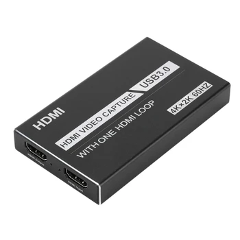 Mini Video Capture Karte, USB 3.0, HDMI 1080P 4K Grabber Ierakstīt Lodziņā OBS Notveršanā Spēle Spēle Capture Karti Live Augstas Izšķirtspējas