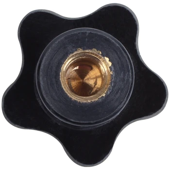 Zvaigzne plastmasas M8 x 32mm, sieviete melnā poga fiksācijas vītne 14pcs