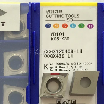 Sākotnējā ZCC.CT Ķīna CNC Nozares Asmens CCGX120408-LH YD101 Karbīda Ieliktņiem CCGX120408LH YD101 Alumīnija Virpu Darba Rīks