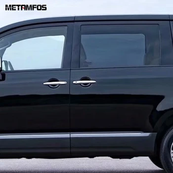 Par Mitsubishi Delica 2020 2021 Hromēti Durvju Rokturi Nozvejas Segtu Molding Apdares Aizsardzības Klp Ārējie Piederumi Car Styling