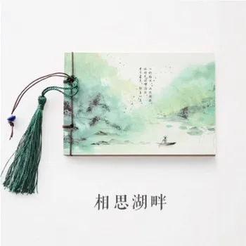 Karstā pārdošanas Ķīnas Klasiskā Tintes Stila Grāmatiņa Vintage Kraftpapīrs Tukšu Grāmatiņa Thread-pienākums Notepad, Notepad Rokasgrāmata