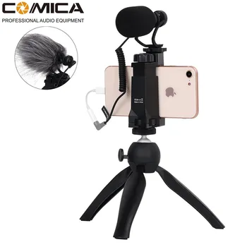 Comica Viedtālrunis Video Komplekts SPM-VM10-K3 Režisors Rokturi, Rokturis ar Video, Mikrofons, Video Iekārta iPhone X 8Plus 8 7Plus
