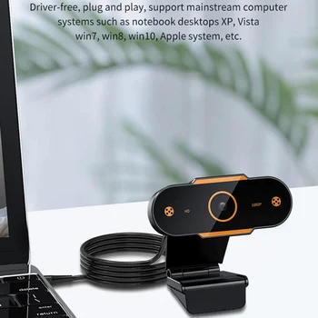 1080P HD tīmekļa Kamera CMOS USB 2.0, Web Kameru, Tiešsaistes Sapulces Live Video Trokšņu Samazināšana Mikrofonu DATORU Webcam