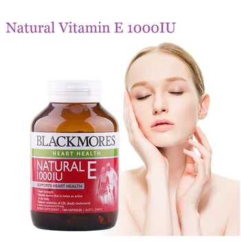 Austrālija BM Dabas VitaminE 1000IU 100Capsules Taukos šķīstošs Antioksidants, Brīvo Radikāļu Iznīcinātājs Saglabāt Sieviešu Ādas Sirds veselību