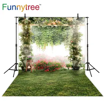 Funnytree foto fons ziedu pavasara saule, augu kāzu photocall jaunas tapetes fotogrāfija backdrops photophone