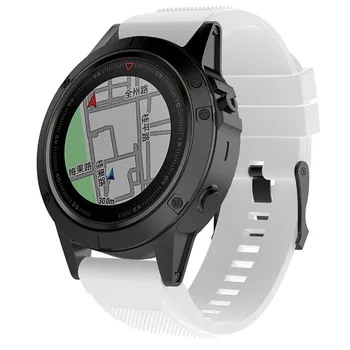 Mīksto Skatīties joslas Aproce par Garmin fenix5x plus/5x GPS Sporta Pulksteņu Siksniņas 26mm Silikona watchband par Garmin fenix 5x Safīrs