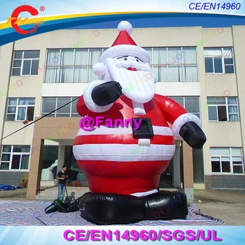 4m/6m/8m milzu piepūšamo santa Claus reklāmas, Milzu piepūšamo tēvs ziemassvētku vecs vīrietis karikatūras,brīvā gaisa kuģa līdz durvīm