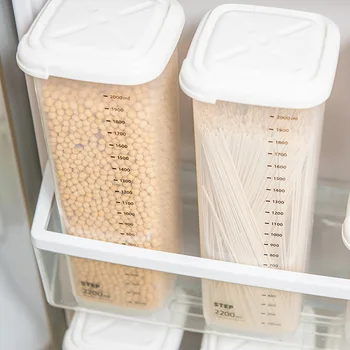 Kvadrātveida virtuve pārredzamu noslēgtās kārbās ar gradāciju plastmasas uzglabāšanas kastes ledusskapji un pārtikas uzglabāšanas kastes