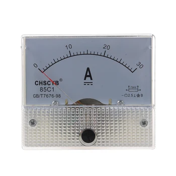 85C1 Analog Pašreizējo mēraparātu Panelī DC 30A AMP Ammeter