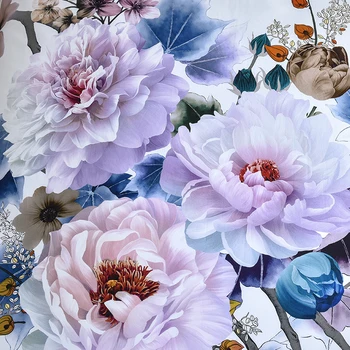 Luksusa Kokvilnas 4gab Gultas Komplekti 3D White Flower Digitālā Drukā divguļamā Gulta, Gultasveļa 100S Mājas Tekstila Queen, King Size