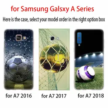 Vāciņu, Silikona case For Samsung Galaxy A6 A7 A8 A9 A5 A3 Plus 2018 2017 2016 A71 Zvaigžņu futbola bumbu turētājs 2018 Uguns